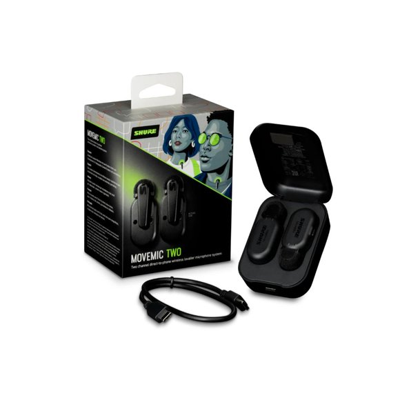 Sistema de Solapa MV-TWO SHURE 2 Canales Bluetooth Recargables