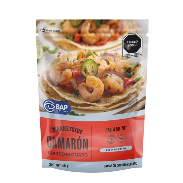 Camarón Cocido Mediano Marketside 454 g Congelado