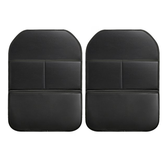 Protector de asiento trasero para coche, de piel sintética, impermeable, alfombrilla protectora para el asiento delantero, organizador de almacenamiento con bolsillos grandes, accesorios para coche.