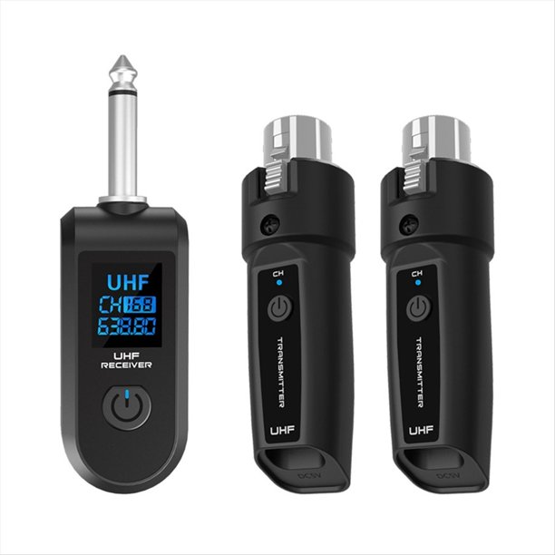 Transmisor y Receptor de Transmisión de Audio Inalámbrico Transmisor y Receptor XLR Inalámbrico Profesional para Guitarra