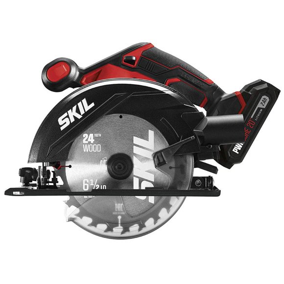Sierra circular SKIL CR540602 de 20 V, 6 1/2 pulgadas con batería de 2.0 Ah