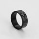 thumbnail image 4 of Anillo Argolla Unisex Oración Oro Negro 14K Lam negro 7, 4 of 7