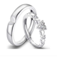 thumbnail image 1 of Xtellar 2 Anillos Promesa Plata Fina 925 Moderno Parejas Compromiso, 1 of 1