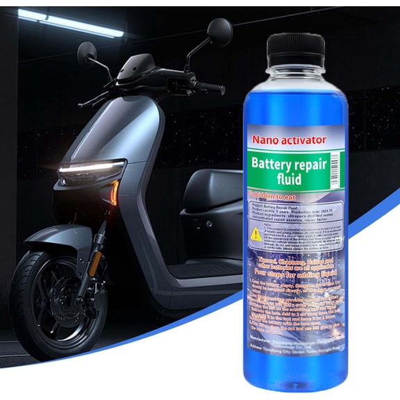 Líquido de recuperación de baterías 500 ml | Aditivo y eliminador de sulfatos para baterías de plomo-ácido | Solución de reacondicionamiento de baterías con protección contra sobrecargas | Mejo