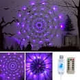 thumbnail image 1 of Xihbxyly Luces Led de Telaraña de Halloween, 8 Modos de Parpadeo, Control Remoto Incluido, Decoración Versátil para Patio, Jardín, Porche, Casas Embrujadas, Decoración de Fiestas y Festivales, Tamaño, 1 of 7