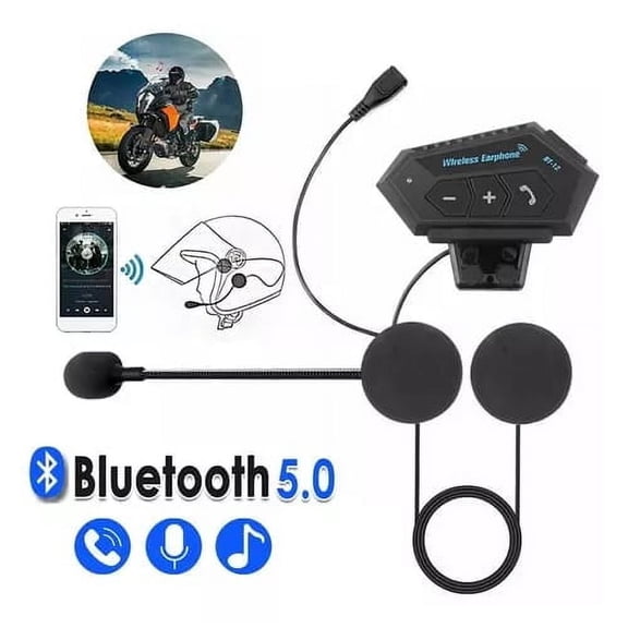 INTERCOMUNICADOR BLUETOOTH RECARGABLE PARA CASCO DE MOTOCICLISTA