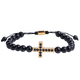 thumbnail image 1 of Pulsera Hombre LUCKMAN Jade Negro Zirconias Acero Inoxidable UNITALLA, 1 of 5