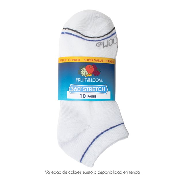 Tin Fruit Of The Loom para Hombre, sin Felpa Blanco Unitalla, 10 Pares