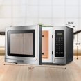 thumbnail image 5 of BLACK+DECKER EM036AB14 Horno digital de microondas con puerta giratoria con botón pulsador, cerradura de seguridad para niños, acero inoxidable, 1.4 pies cúbicos, 5 of 5