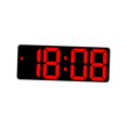 thumbnail image 1 of Reloj digital de escritorio, brillo ajustable, calendario, escritorio, control de voz moderno, reloj despertador LED con temperatura de fecha para sal Rojo, 1 of 8