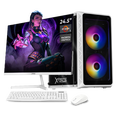 thumbnail image 1 of Computadora Escritorio Completa Xtreme PC Gaming AMD Radeon Vega Renoir Ryzen 7 5700G 16GB SSD 1TB Monitor 24.5 100Hz WIFI White juegos casuales, trabajo y estudio, 1 of 6