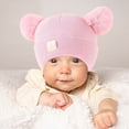 thumbnail image 5 of Lindo gorro de punto para bebé con bordado de doble corazón y doble bola de hilo. Cómodo y acogedor. Gorro cálido y abrigado para bebés., 5 of 5
