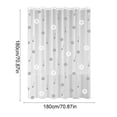 thumbnail image 3 of Cortina de Ducha Gruesa para Baño, Resistente Al Agua, con Barra, Tela Impermeable, Sin Perforaciones, 3 of 6