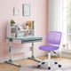 thumbnail image 2 of Silla para Niña, Color Morado, Silla para Escritorio Ergonomica Giratoria HOMEMAKE FURNITURE  Moderno, 2 of 7
