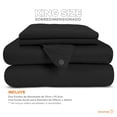 thumbnail image 3 of Juego de Funda para Edredon Duvet Dreamlab, Tamaño King Size, Color Negro, 3 Piezas, 3 of 9