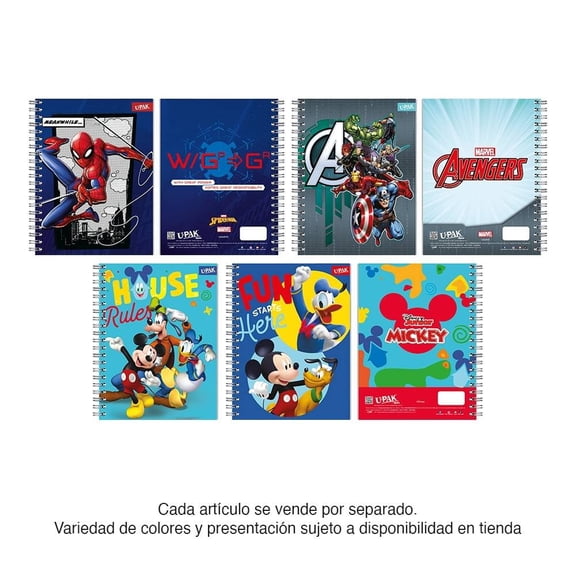 Cuaderno Profesional Prichos Disney Raya 60 Hojas Varios Modelos 1 Pieza