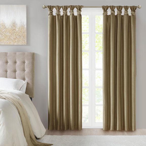 Cortina Oscurecedora Faux Silk Madison Park Bronce 50x95