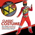 thumbnail image 3 of Disfraz rojo de Power Rangers Dino Charge para niños, tamaño mediano, 3 of 8