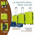 thumbnail image 2 of Set de 3 Maletas Con Organizadores Sun Coast Dubai De 20", 24" y 28" Color Verde Limón, 2 of 7