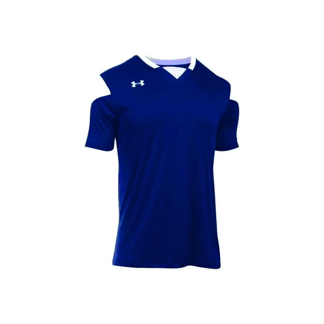 playera deportiva maquina azul rey caballero under 1270926400/caballero/azul rey Playera deportiva azul rey para caballero con cuello en V y logo UNDER en el pecho; tejido liso y ligero con tecnología anti olor, diseñada para todo tipo de entrenamientos y ejercicio; también suele usarse como camiseta casual deportiva para viajes cortos.