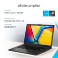 thumbnail image 3 of Laptop Asus Vivobook Go E1404GA-NK136W Intel Core I3 8GB 512GB Negro, 3 of 5
