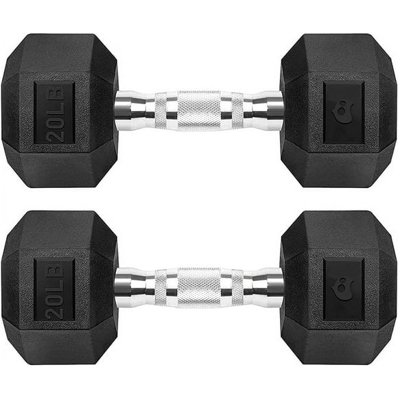Par de mancuernas Hexagonal de 20 libras Bluelander