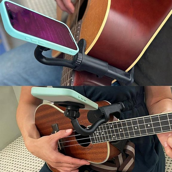 Soporte para Teléfono y Guitarra, Ajustable, para Transmisión en , Enseñanza y Grabación de Videos.