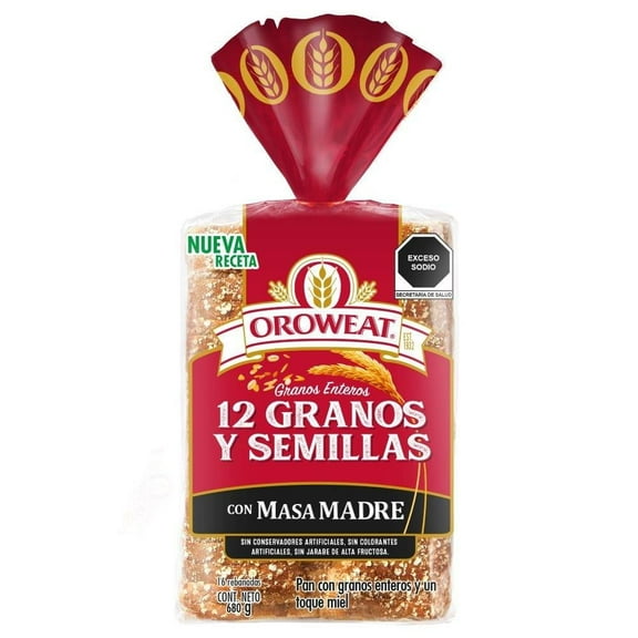 Pan integral Oroweat   12 granos y semillas 680 g