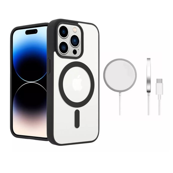 Funda para Iphone Magsafe Uso Rudo Cargador Iphone 16 pro max Negro MR. GADGETS