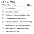 thumbnail image 2 of Impresora HP Envy 6155 Multifuncional Inalámbrica de Inyección de Tinta a Color, 2 of 9