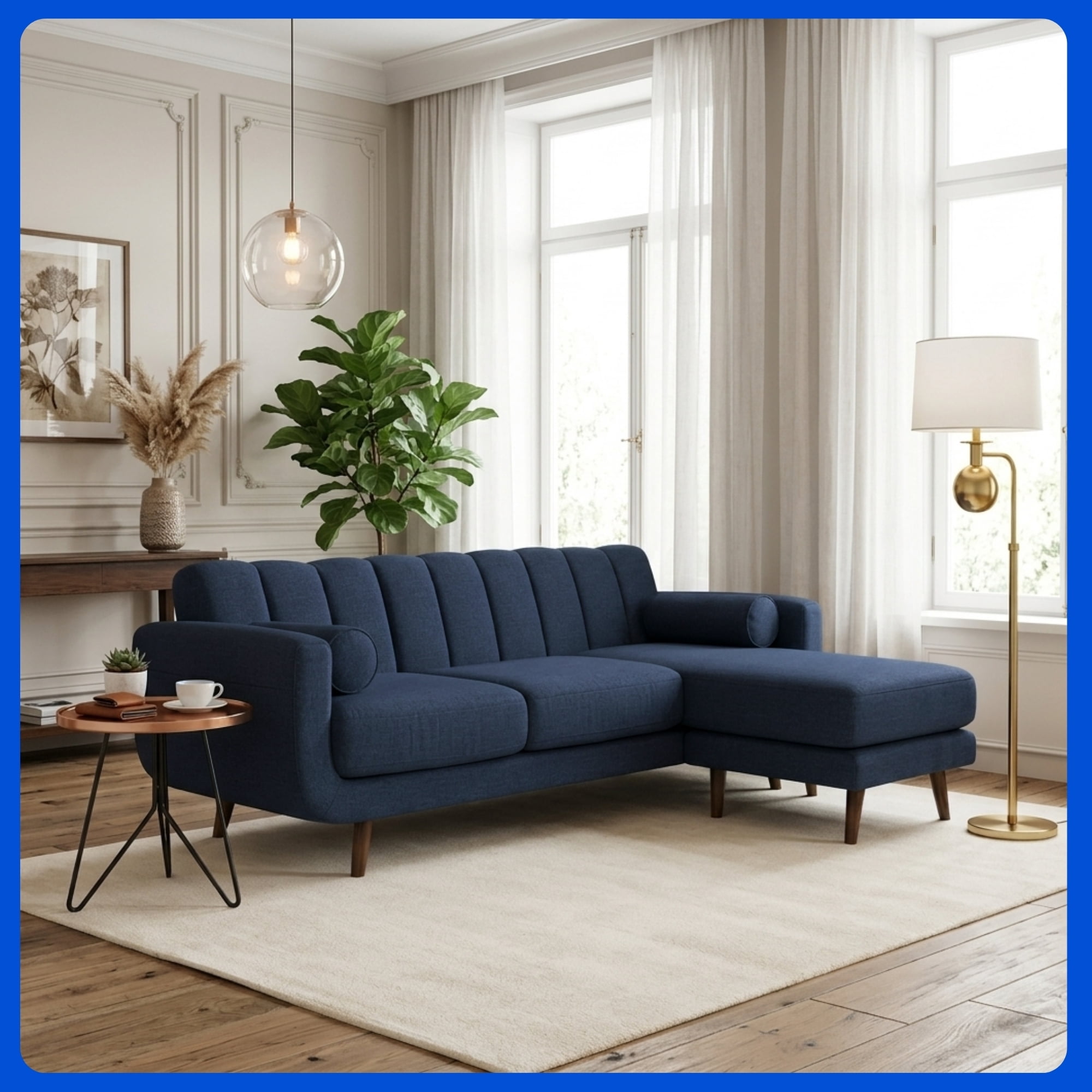 Sala Modular Easy Living Napoli Azul Marino