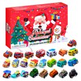 thumbnail image 1 of Calendario de Adviento navideño con 24 sorpresas para niños, caja de regalo sorpresa con calendario de cuenta regresiva: 24 vehículos de construcción extraíbles diferentes., 1 of 4