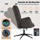 thumbnail image 5 of Silla de Oficina Ajustable Gris FurnitureR con Respaldo Alto y Reposabrazos, Sin Ruedas, 5 of 9
