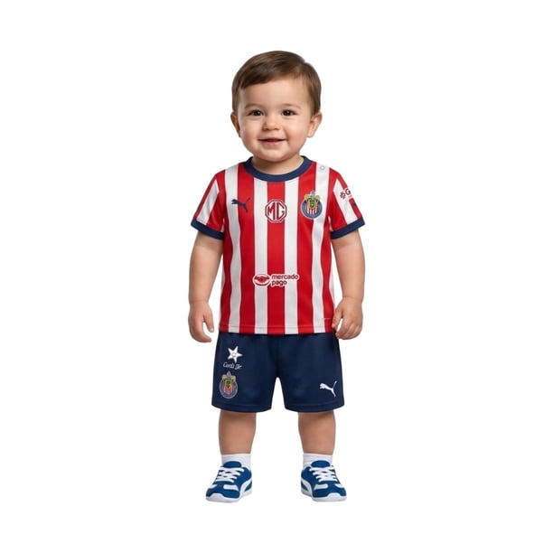 CONJUNTO PUMA NIÑOS CHIVAS HOME BABY KIT ROJO 76370601 rojo 3