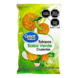 Totopos Great Value salsa verde 70 g