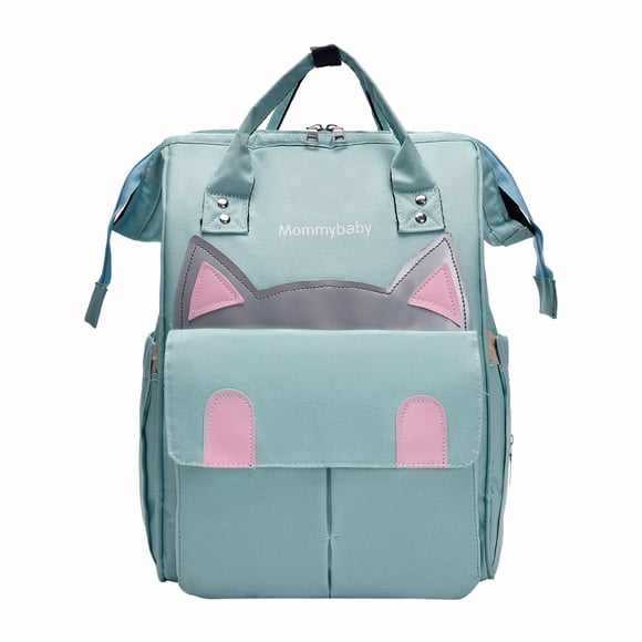 Mochila Pañalera Multifuncional de Gran Capacidad con Bolsillos Aislados para Biberones, Bolsillo Trasero Antirrobo, Nylon Duradero, Diseño de Doble Hombro para Viajes y Uso al Aire Libre, 40x25x16cm