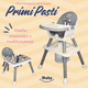 thumbnail image 2 of Silla alta periquera 7 en 1 con mesa y charola para bloques primi pasti ibaby gris, 2 of 8