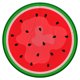 thumbnail image 1 of Cobija Manta Frazada Diseño Redonda de Sandia de la Familia de Frutas Ultra Suave y Ligera, 1 of 4