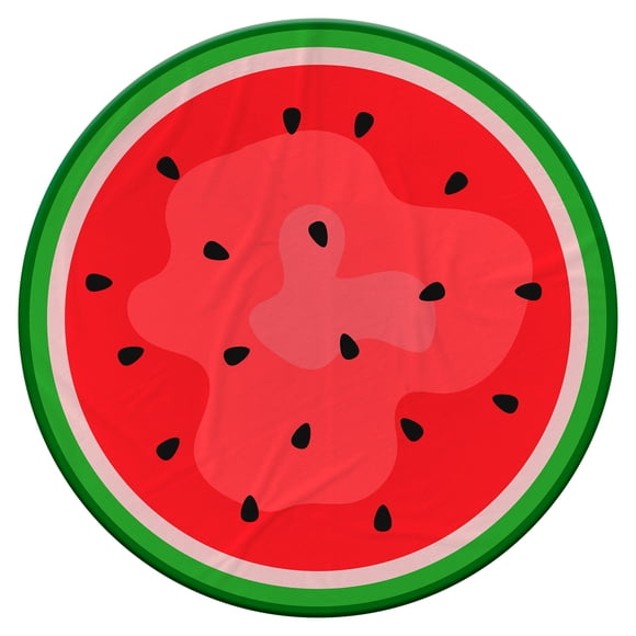 Cobija Manta Frazada Diseño Redonda de Sandia de la Familia de Frutas Ultra Suave y Ligera