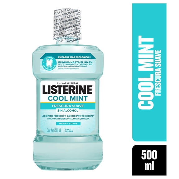 Enjuague bucal Listerine Cool Mint Zero menta suave 500 ml