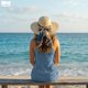 thumbnail image 4 of Sombrero de Playa Con Liston Para Mujeres Ala Ancha 42 cm beige, 4 of 6