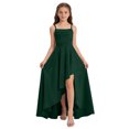thumbnail image 2 of Vestido de Manga Larga Una Línea para las Mujeres Elástico Twirly Patinador Escuela Vestido de Recital Cuello Redondo Sólido Vestido para Niña de 4-14 Años, 2 of 6