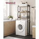 thumbnail image 4 of Estante de Baño, Soporte de Lavadora, Montaje Fácil, Estilo Industrial, Marfil Claro y Negro, 4 of 9
