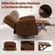 thumbnail image 5 of Korser Sillón Reclinable Giratorio 360°Adultos,Mecedora Pequeña Para Espacios Reducidos,Lino,Marrón, 5 of 6