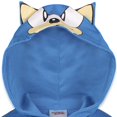 thumbnail image 4 of Sudadera con capucha y cierre de cremallera SEGA Sonic the Hedgehog para niño, forro polar azul, 4 of 7