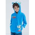 thumbnail image 3 of Sudadera con capucha y cierre de cremallera SEGA Sonic the Hedgehog para niño, forro polar azul, 3 of 7