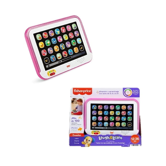 Sistema de Aprendizaje Electrónico para bebés Fisher-Price Ríe y Aprende Crece Conmigo Rosa