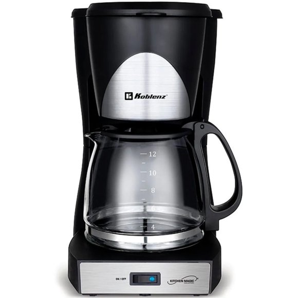 CAFETERA 12 TAZAS COLOR NEGRO MARCA KOBLENZ KOBLENZ CKM-212 IN/