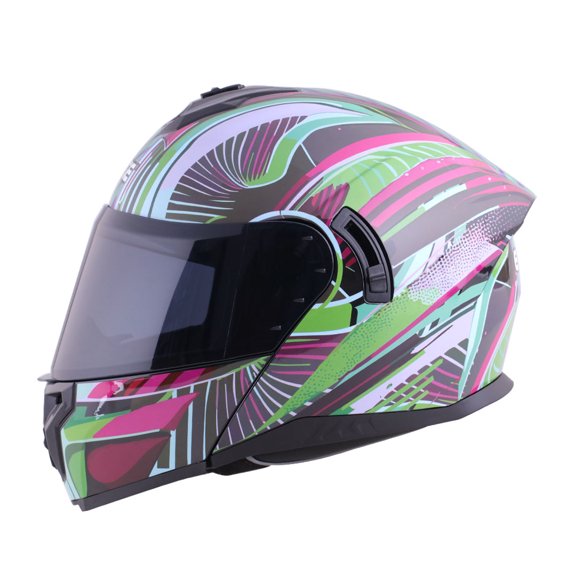 Casco Para Moto Edge Abatible Rosa Doble Certificación S