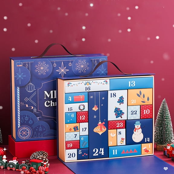 Calendario de Adviento Navideño Único de 24 Piezas para Niñas y Niños. Cajas de Regalo Navideñas.